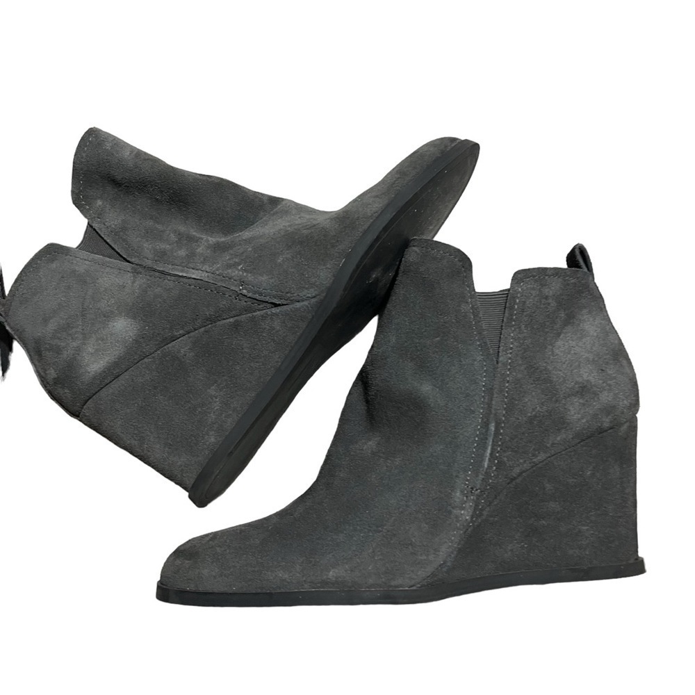 Dolce Vita Garry Suede Wedge Booties Gray Size 11 - Picture 8 of 11